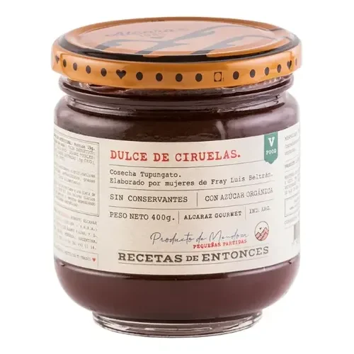 DULCE DE CIRUELAS CON AZUCAR ORGANICA 400GR