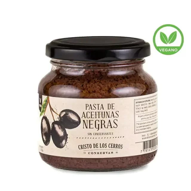 PASTA DE ACEITUNAS NEGRAS CDLC 200 GR.