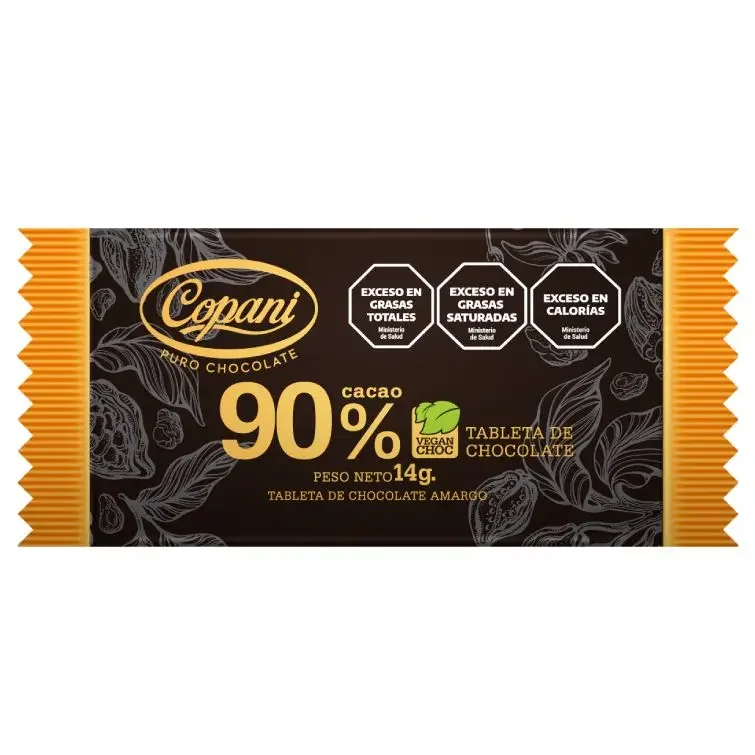 MINI TABLETA CHOC. 90% CACAO 14 GR