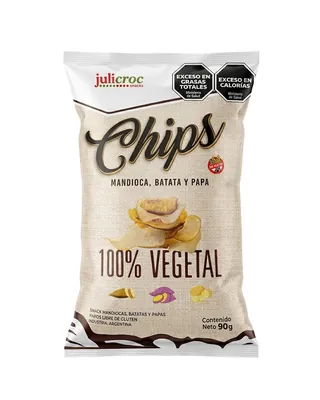 CHIPS MANDIOCA BATATA Y PAPA FRITAS JULICROC 90 GR