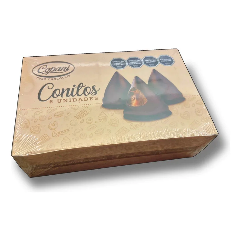 CONITOS 70% CACAO DULCE DE LECHE CAJA 6 UN.