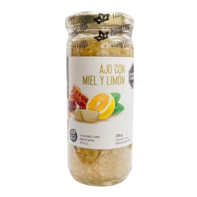 AJO PICADO CON MIEL Y LIMON 200GR