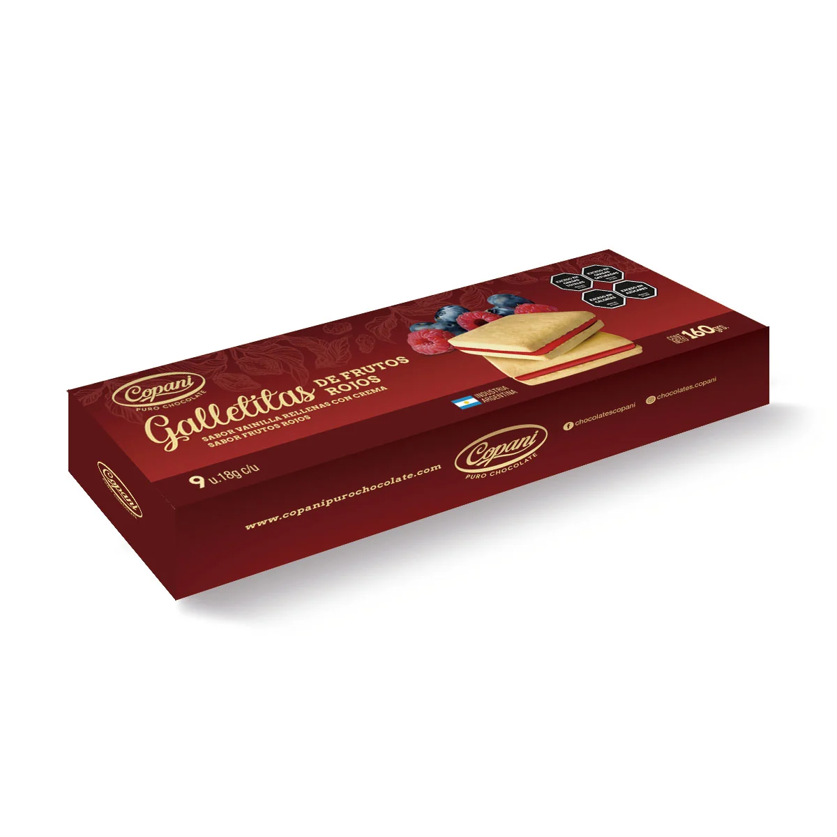 GALLETITAS RELL. FRUTOS ROJOS COPANI 160 GR.
