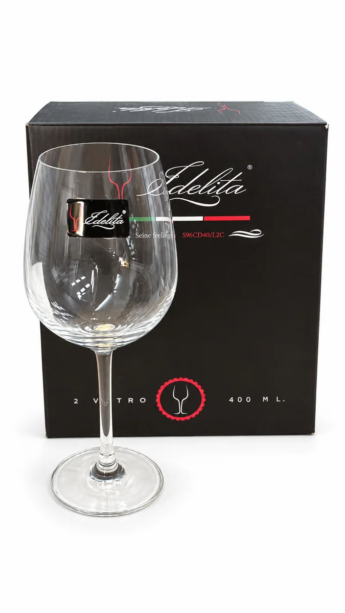 COPAS VINO 400 ML EDELITA CAJA 2 UN.