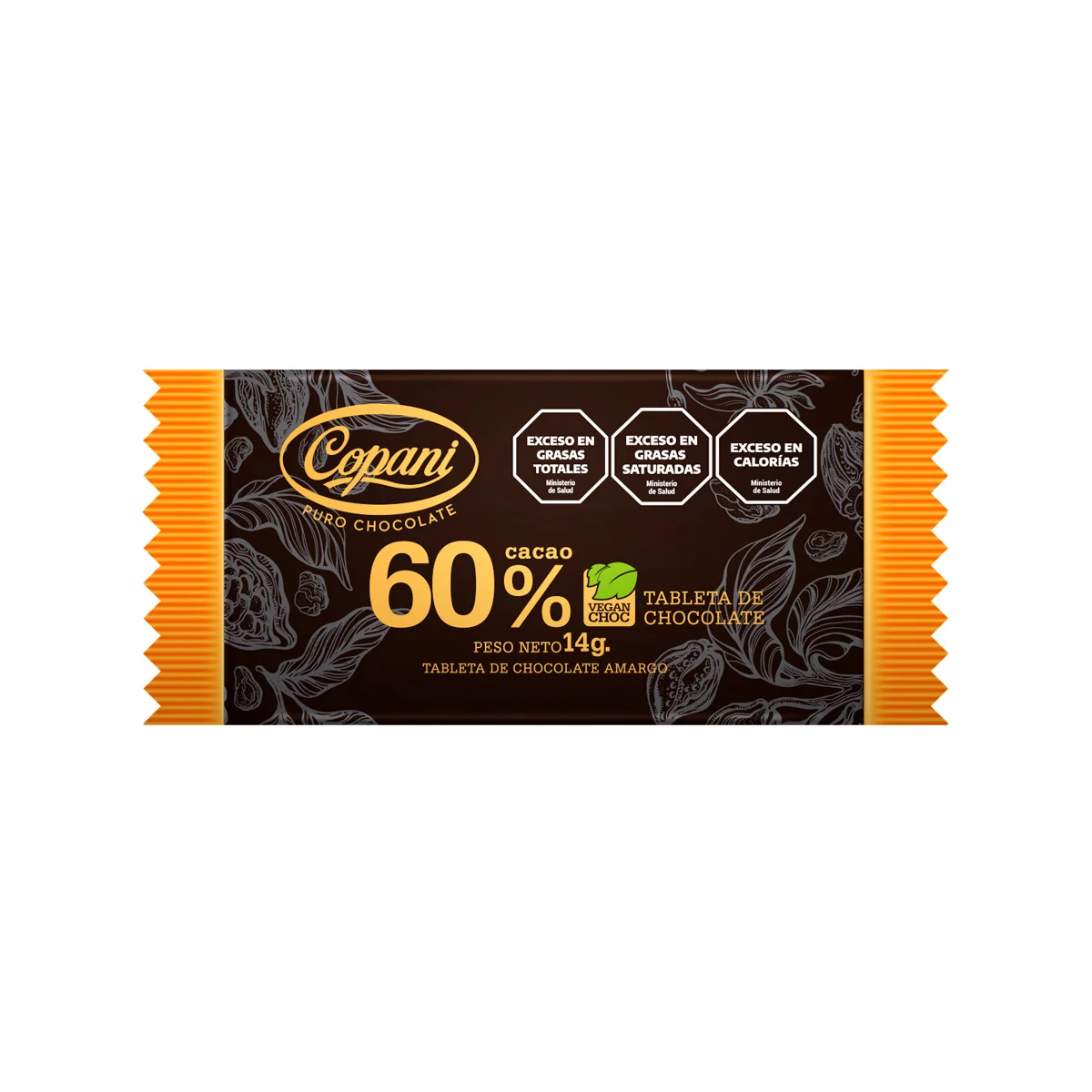 MINI TABLETA CHOC. 60% CACAO 14 GR