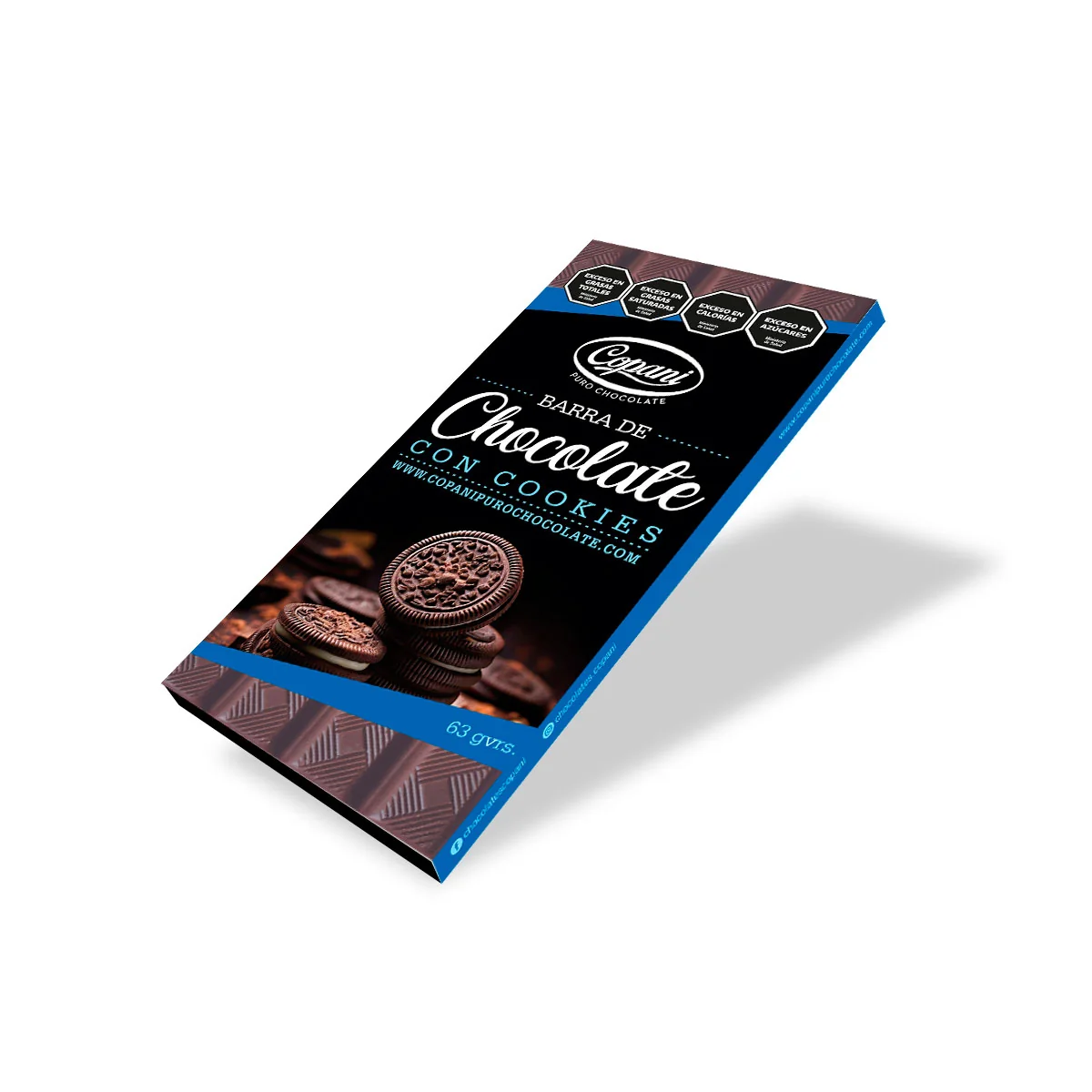 TABLETA CHOCOLATE CON COOKIES 63G