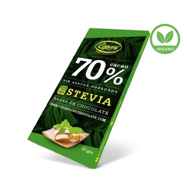 TABLETA CHOCOLATE 70% STEVIA