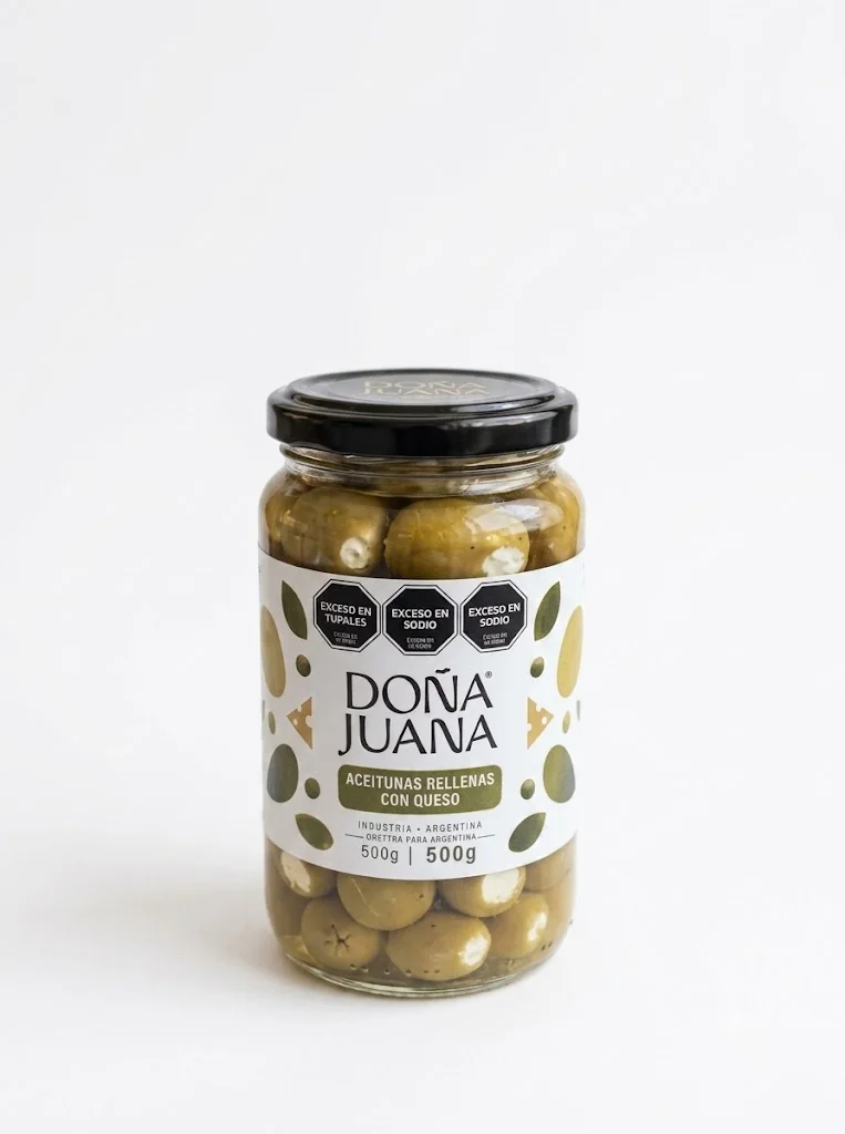 ACEITUNAS RELLENAS CON QUESO DOÑA JUANA 500GR