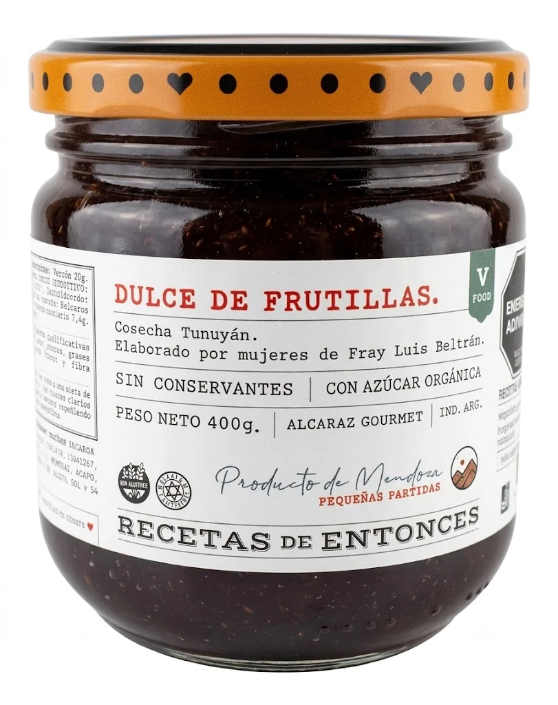 DULCE DE FRUTILLA CON AZUCAR ORGANICA 400GR