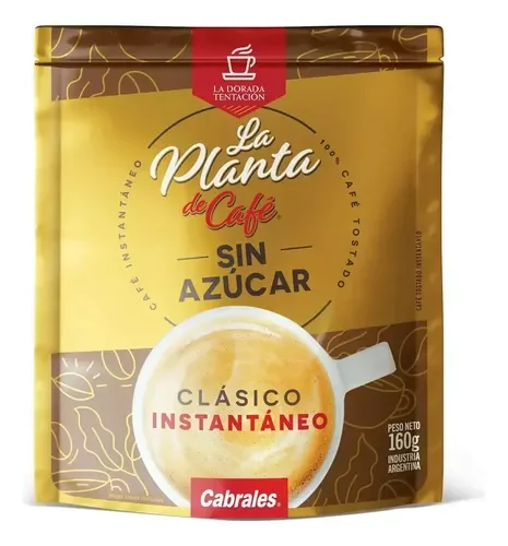 CAFE INSTANTÁNEO LA PLANTA DE CAFÉ DOYPACK 160GR