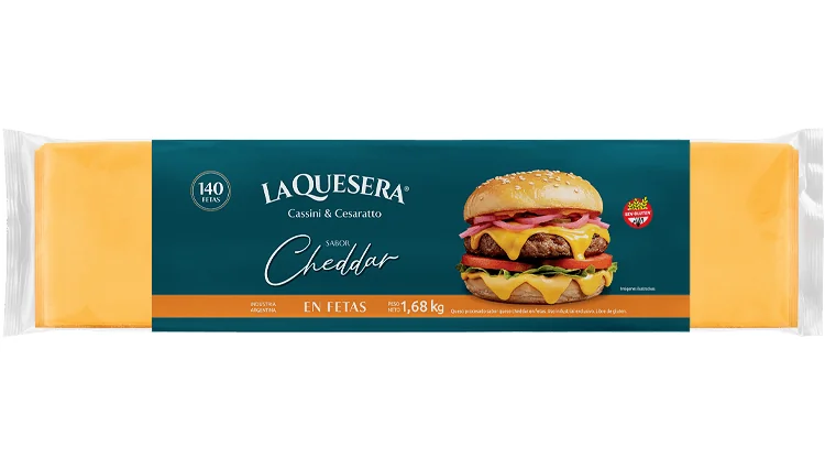 QUESO CHEDDAR EN FETAS X UN.