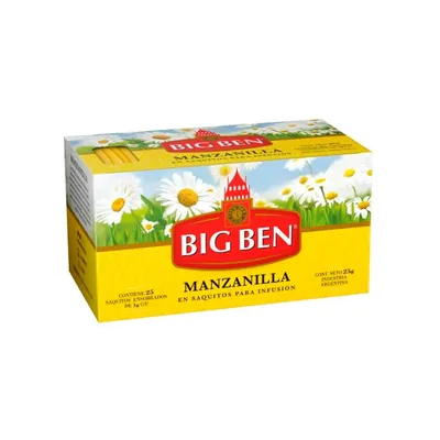 TE BIG BEN MANZANILLA X 25 SAQUITOS (CON SOBRE)