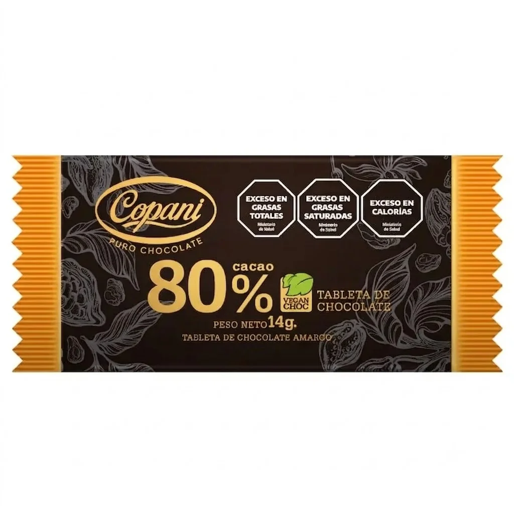 MINI TABLETA CHOC. 80% CACAO 14 GR