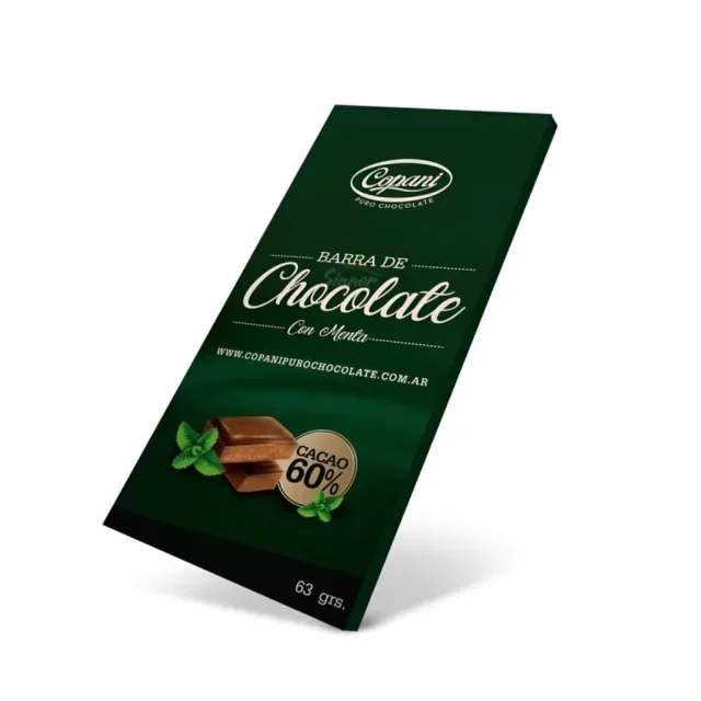 TABLETA CHOCOLATE 60 % CON MENTA 63G