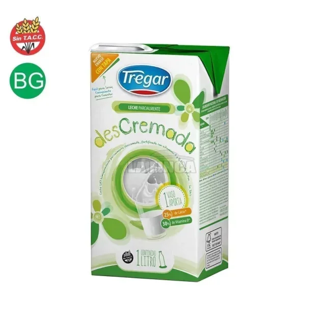 LECHE DESCREMADA UAT 1L.TREGAR