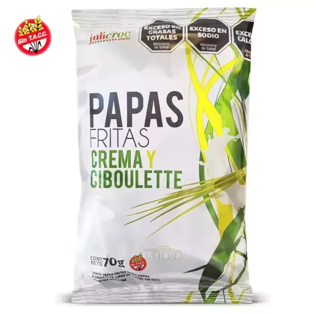 PAPAS FRITAS CREMA Y CIBOULETTE JULICROC 70 GR