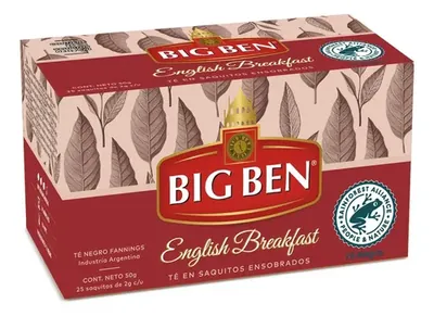 TÉ BIG BEN ENGLISH BREAKFAST RAC X 25 SAQUITOS (CON SOBRE)