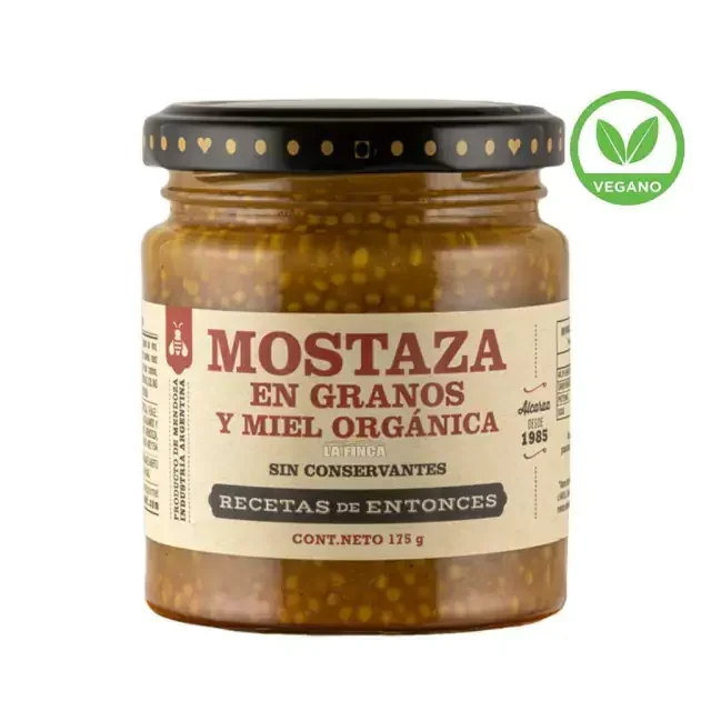 MOSTAZA EN GRANOS CON MIEL Y SEMILLAS REC. 175 GR