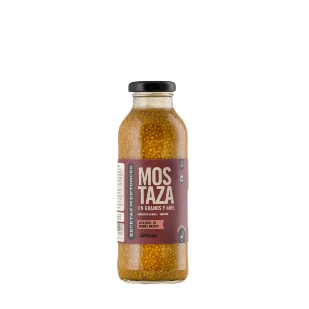 MOSTAZA EN GRANOS CON MIEL Y SEMILLAS REC. 360 GR