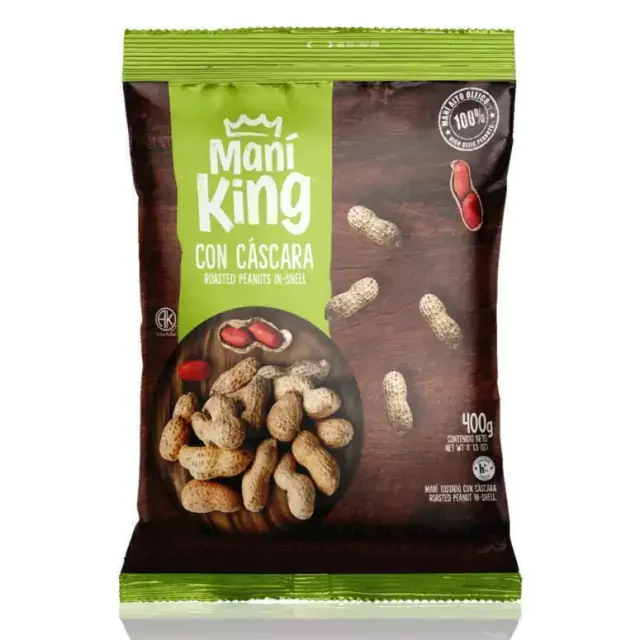 MANI KING TOSTADO CON CASCARA 400GR
