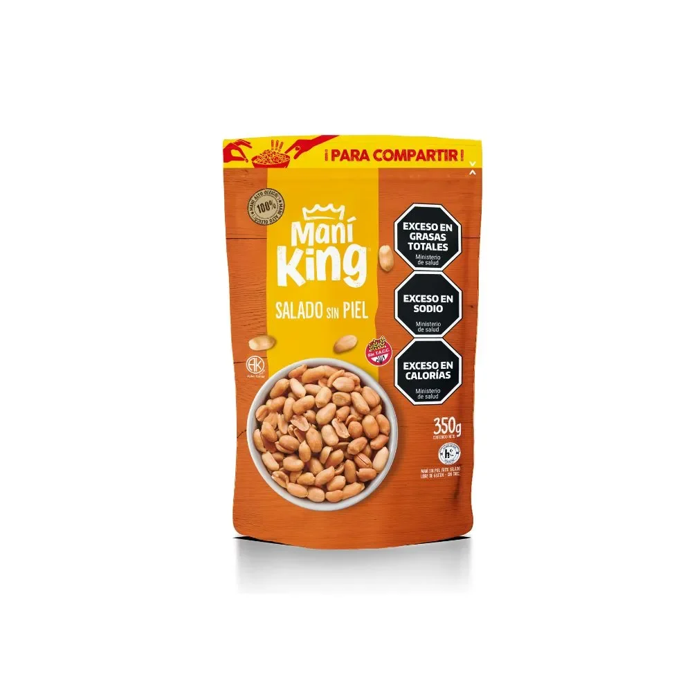 MANI KING SALADO SIN PIEL FRITO 350 GR