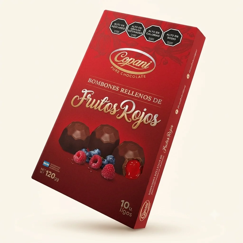 BOMBONES RELLENOS FRUTOS ROJOS 120GR